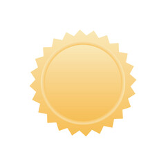Golden medal 3d vector icon reward winner