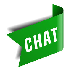 Colorful vector flat design banner chat. This sign is well adapted for web design.