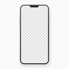 Mobile phone vector mockup. Blank smartphone