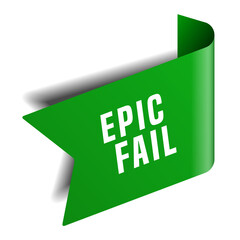 Colorful vector flat design banner epic fail. This sign is well adapted for web design.