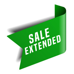 Colorful vector flat design banner sale extended. This sign is well adapted for web design.