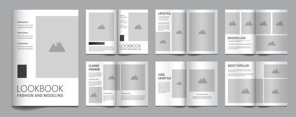 Modern fashion lookbook minimalist template design