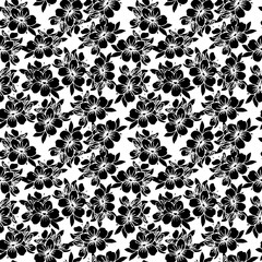 seamless floral pattern of white flowers on a gray background, texture, repeat pattern, design
