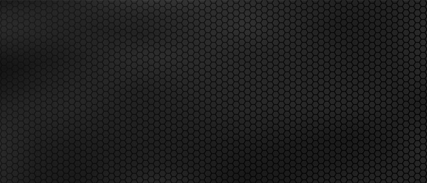 Dark hexagon metal background abstract vector