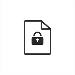 Web document with lock. Private data protection with cyber security