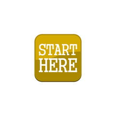 Start here icon isolated on transparent background