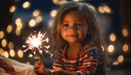 USA theme stock photo for use on Memorial day, Veterans day, Independence day and 4th of July. Generative AI illustrations