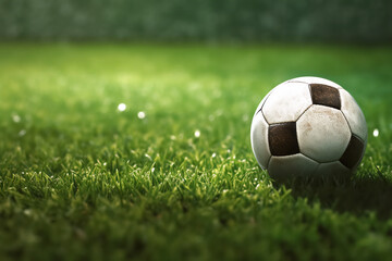 Generative AI.soccer ball on green grass outdoors - 601498357