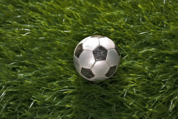 Generative AI.soccer ball on green grass outdoors - 601498377