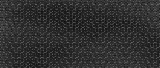 Dark hexagon metal background abstract vector