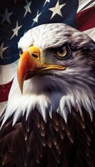 USA theme stock photo for use on Memorial day, Veterans day, Independence day and 4th of July. Generative AI illustrations