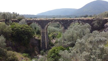 Tatar Bridge - Very old stone arch bridge from Ottoman or even older times about 30 m long with...