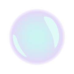 Soap bubble in neon colors on a white background, vector