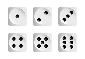 Rolling dice icon set