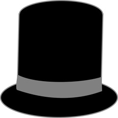 黒のシルクハット