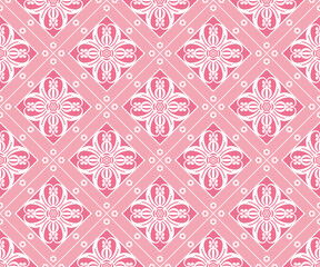 Seamless floral pattern. Pink repeating pattern. Floral print. Vector illustration.