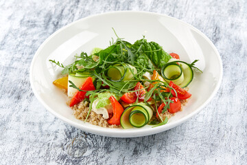 fresh salad with organic vegetables
