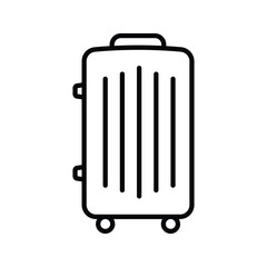 Baggage, luggage line icon, outline vector sign, linear style pictogram isolated on white. Symbol, logo illustration