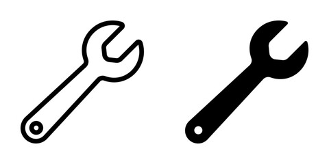 Wrench icon. sign for mobile concept and web design. vector illustration