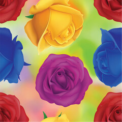 Fototapeta na wymiar Rose Flower Pattern
