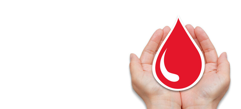 Blood donation concept on white background