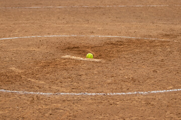 fastpitch softball on softball field.