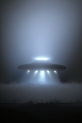 UFO over forest