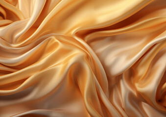 Obraz premium gold silk, gold satin, satin wave, silk wave, silk material, golden material, background, backdrop, CFC2022EVUT