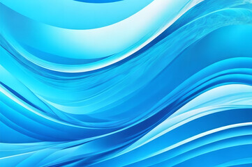 Fototapeta premium Abstract ocean wave generative background in blue, made by Ai