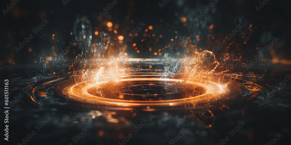 Canvas Prints abstract background with glowing plasma energy. generative ai