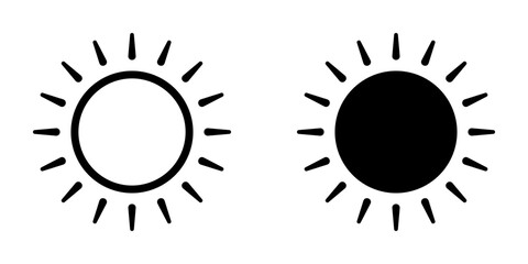 Sun icon. sign for mobile concept and web design. vector illustration
