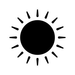Sun icon. sign for mobile concept and web design. vector illustration