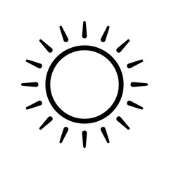 Sun icon. sign for mobile concept and web design. vector illustration