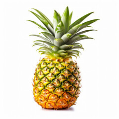 Fototapeta premium Pineapple on white. Illustration AI Generative.