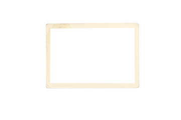 vintage photo frame texture png isolated picture postcard border