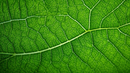 Green leaf macro background. Illustration AI Generative