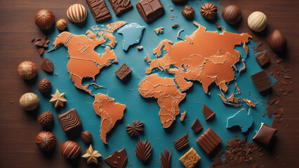 Chocolate world Day. Generative AI