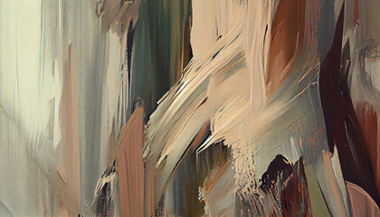 Contemporary Oil Painting Texture Abstraction with Strokes Pale Textured Color Grotesque AI Generative