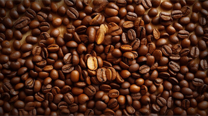Obraz premium Coffee beans background. Illustration AI Generative.