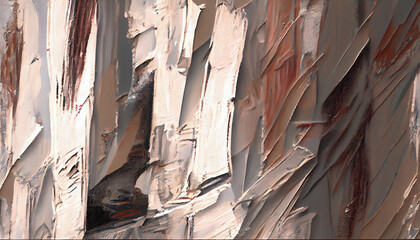 Contemporary Oil Painting Texture Abstraction with Strokes Pale Textured Color Grotesque AI Generative