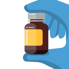 Flat design of bottle with pills for medical and healthcare. Illustration for websites, landing pages, mobile applications, posters and banners. Trendy flat vector illustration