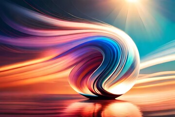 abstract background with waves