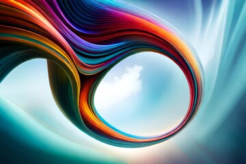 abstract background with rainbow