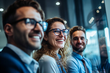 Fototapeta premium portrait of a group of people in business with Ai Generator