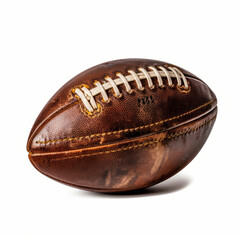Leather American football ball. Illustration AI Generative.