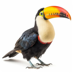Obraz premium Toucan bird isolated. Illustration AI Generative.