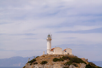 Fototapeta na wymiar Datça city and Lighthouse