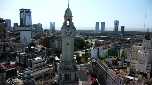 Buenos Aires, Recoleta Tower with clocks, architecture.