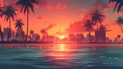 Miami Vibes Wallpaper Background