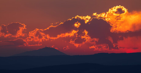 Mont Ventoux mountain (1912 m) in the Provence region, France